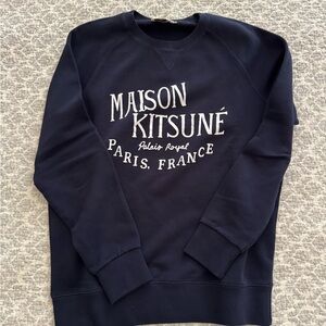 MAISON KITSUNE Navy Blue Men's Sweater